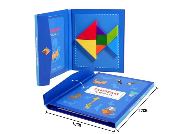 蓝色磁性七巧板塑料 TS-03-46