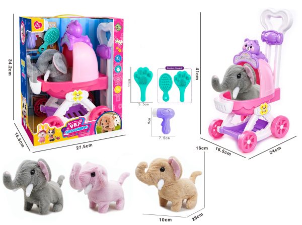 Electric walking plush elephant TS821328