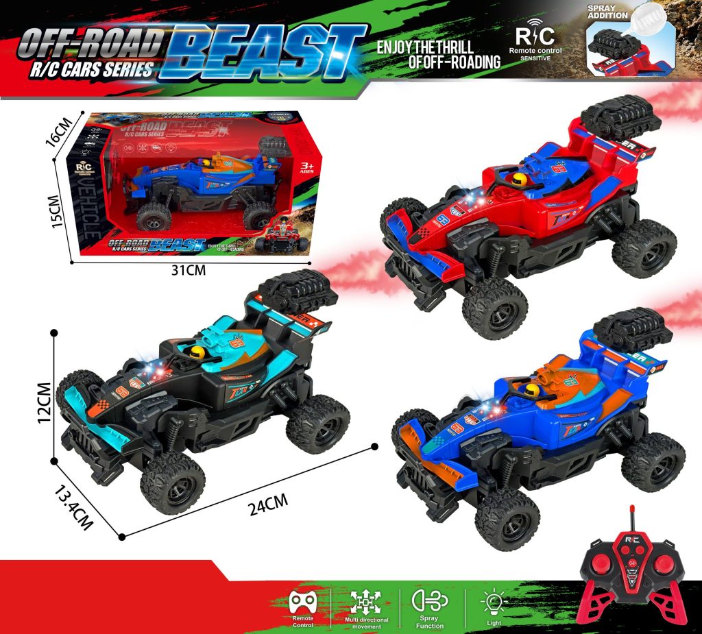 5-Channel Remote-Controlled Off-Road Vehicle with Lights and Spray Function TS821616