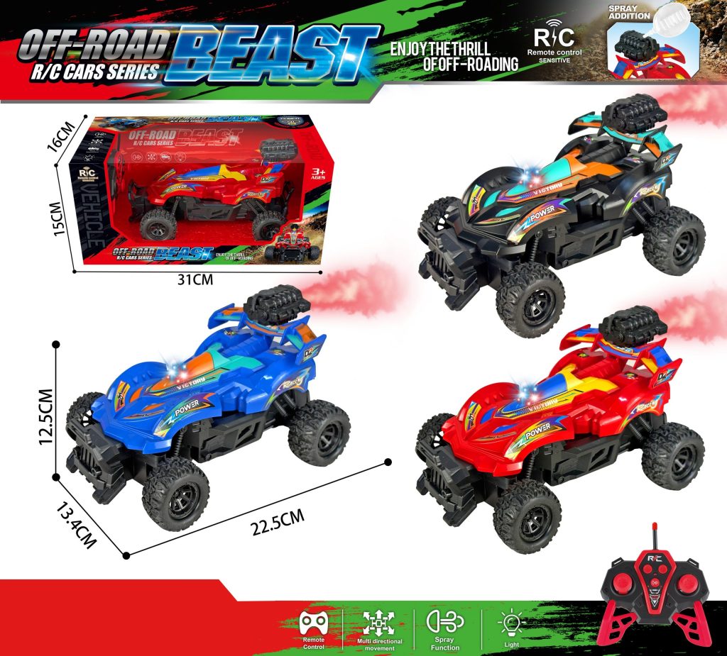 5-Channel Remote-Controlled Off-Road Vehicle with Lights and Spray Function TS821617