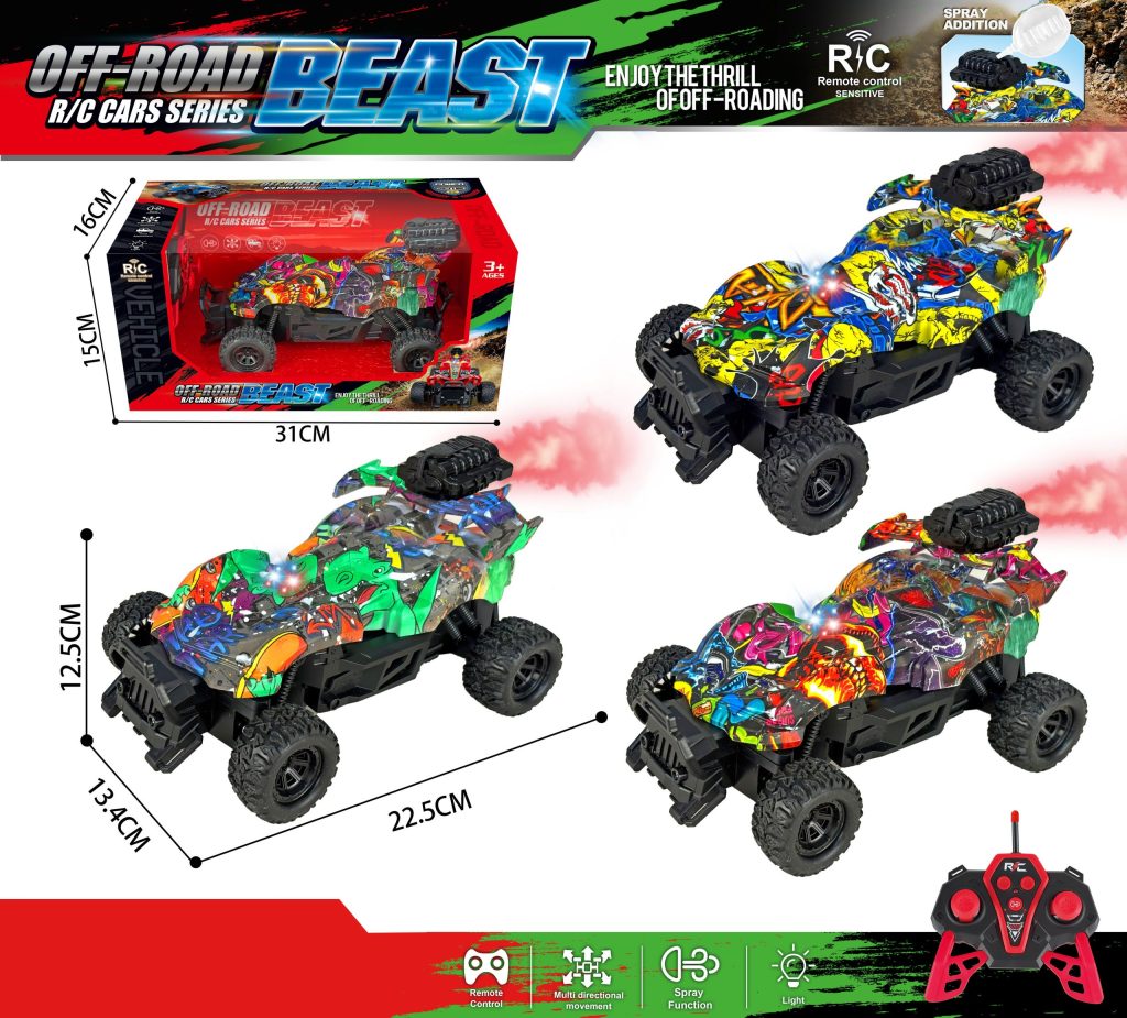 5-Channel Remote-Controlled Off-Road Vehicle with Lights and Spray Function TS821618