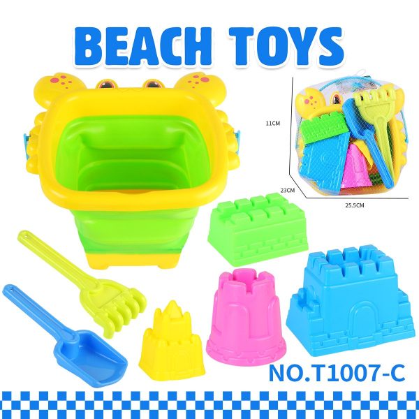 沙滩城堡猛兽沙模沙铲工具6PCS TS-206-D